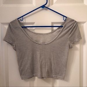 AEO Striped Crop Top